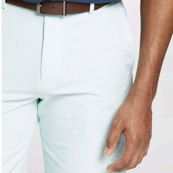 Walter Hagen, New, Perfect 11 Green Textured Seersucker Golf Shorts, Size 35 - Picture 13 of 14